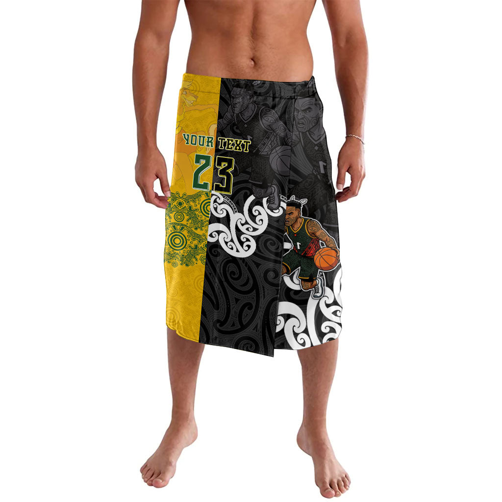 Aotearoa New Zealand And Australia Basketball Custom Lavalava Maori Tribal Tattoo And Aboriginal Dot Art Heritage