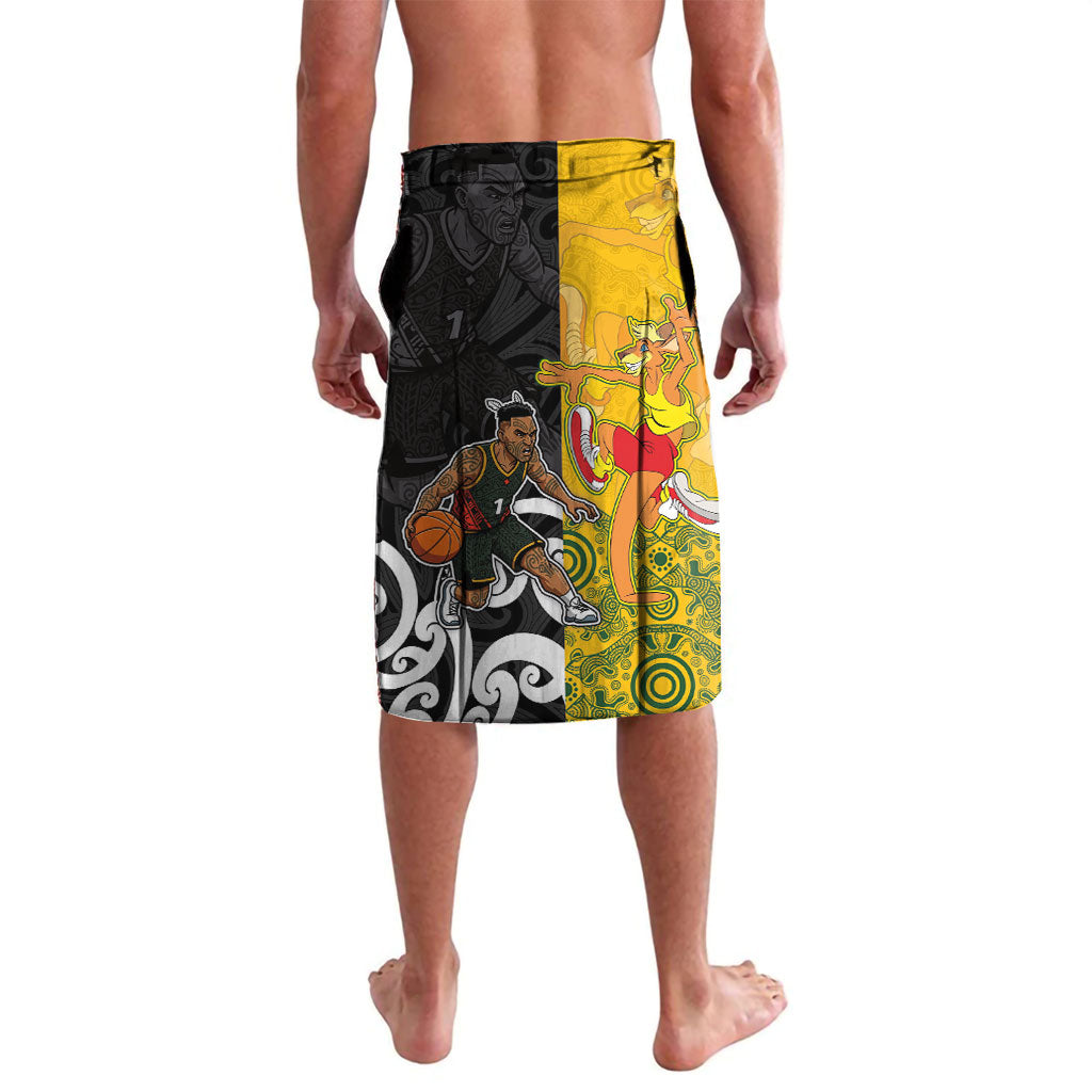 Aotearoa New Zealand And Australia Basketball Custom Lavalava Maori Tribal Tattoo And Aboriginal Dot Art Heritage