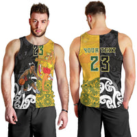 Aotearoa New Zealand And Australia Basketball Custom Men Tank Top Maori Tribal Tattoo And Aboriginal Dot Art Heritage