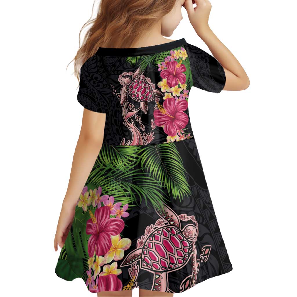 Hawaiian Tropical Plants Turtle and Shark Family Matching Off Shoulder Maxi Dress and Hawaiian Shirt Polynesian Art Tattoo