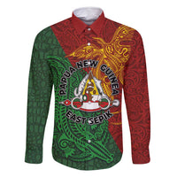 Papua New Guinea East Sepik Province Family Matching Off Shoulder Maxi Dress and Hawaiian Shirt Tribal Crocodile Birds of Paradise Melanesian Tattoo