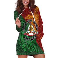 Papua New Guinea East Sepik Province Hoodie Dress Tribal Crocodile Birds of Paradise Melanesian Tattoo