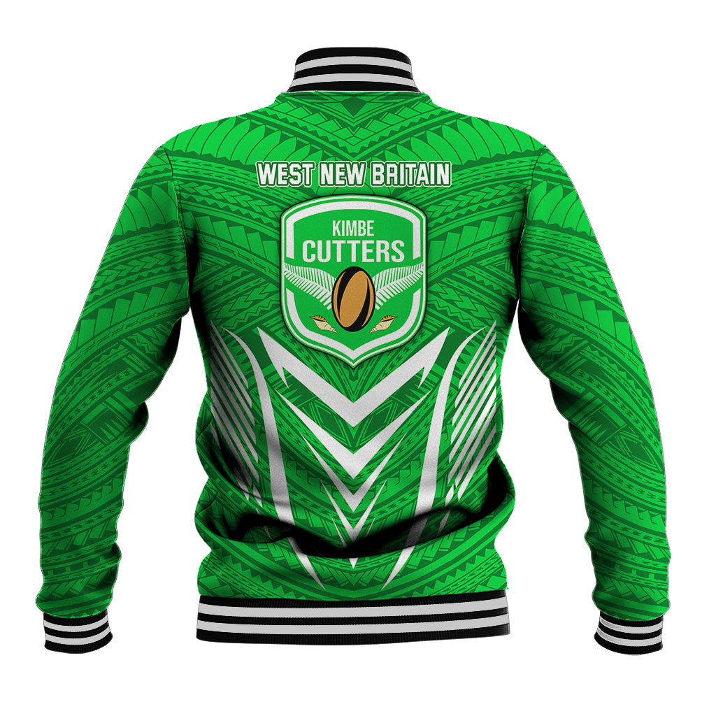 Kimbe Cutters Rugby Baseball Jacket Papua New Guinea Polynesian Tattoo Green Version LT03 - Polynesian Pride