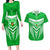 Kimbe Cutters Rugby Couples Matching Long Sleeve Bodycon Dress and Hawaiian Shirt Papua New Guinea Polynesian Tattoo Green Version LT03 Green - Polynesian Pride