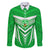 Kimbe Cutters Rugby Family Matching Long Sleeve Bodycon Dress and Hawaiian Shirt Papua New Guinea Polynesian Tattoo Green Version LT03 Dad's Shirt - Long Sleeve Green - Polynesian Pride