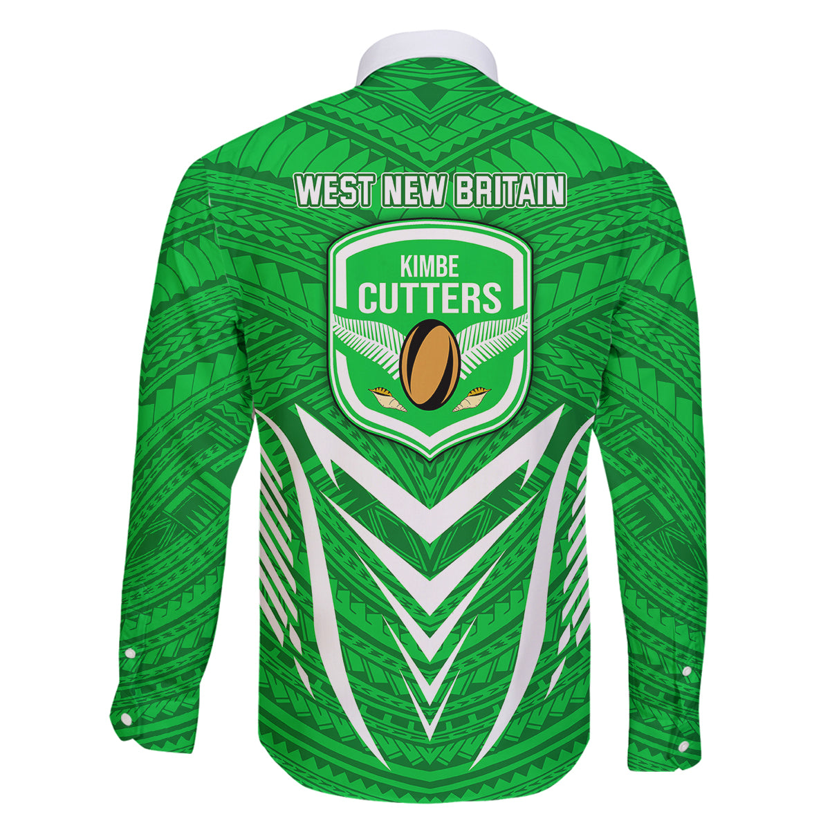 Kimbe Cutters Rugby Family Matching Long Sleeve Bodycon Dress and Hawaiian Shirt Papua New Guinea Polynesian Tattoo Green Version LT03 - Polynesian Pride