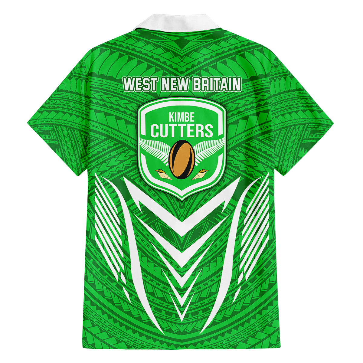 Kimbe Cutters Rugby Family Matching Off Shoulder Maxi Dress and Hawaiian Shirt Papua New Guinea Polynesian Tattoo Green Version LT03 - Polynesian Pride