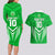 Custom Kimbe Cutters Rugby Couples Matching Long Sleeve Bodycon Dress and Hawaiian Shirt Papua New Guinea Polynesian Tattoo Green Version LT03 - Polynesian Pride