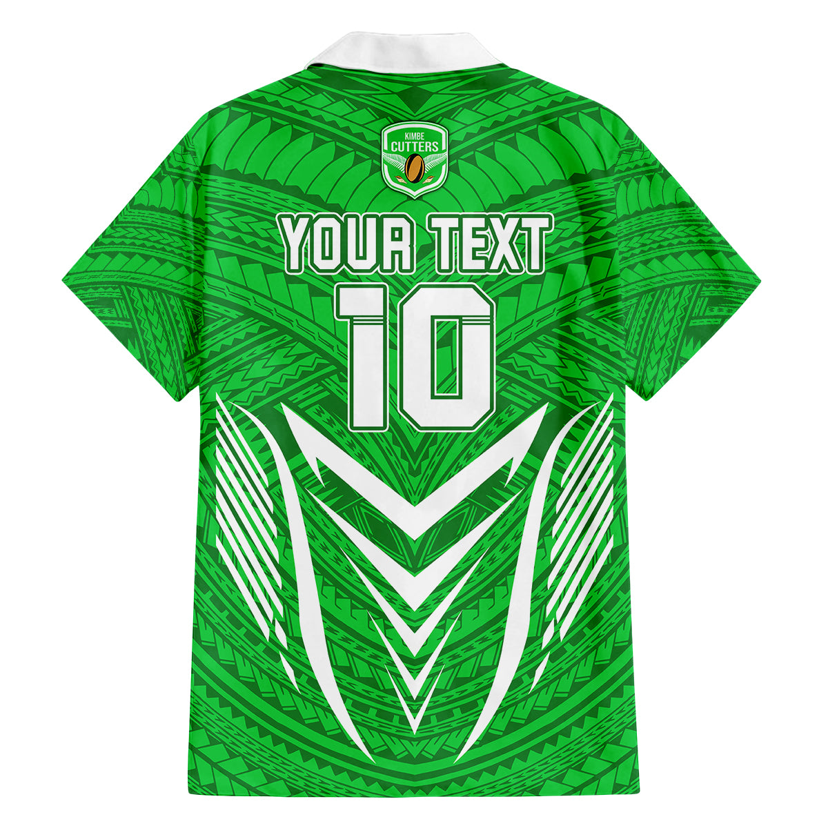 Custom Kimbe Cutters Rugby Family Matching Off Shoulder Maxi Dress and Hawaiian Shirt Papua New Guinea Polynesian Tattoo Green Version LT03 - Polynesian Pride