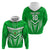 Custom Kimbe Cutters Rugby Hoodie Papua New Guinea Polynesian Tattoo Green Version LT03 - Polynesian Pride