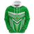 Custom Kimbe Cutters Rugby Hoodie Papua New Guinea Polynesian Tattoo Green Version LT03 - Polynesian Pride