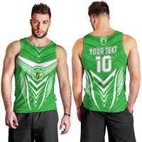 Custom Kimbe Cutters Rugby Men Tank Top Papua New Guinea Polynesian Tattoo Green Version LT03 - Polynesian Pride