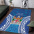 Fiji Day Area Rug Fijian Masi Tribal Hibiscus Tattoo and Tapa Pattern