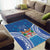 Fiji Day Area Rug Fijian Masi Tribal Hibiscus Tattoo and Tapa Pattern