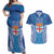 Fiji Day Couples Matching Off Shoulder Maxi Dress and Hawaiian Shirt Fijian Masi Tribal Hibiscus Tattoo and Tapa Pattern