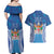 Fiji Day Couples Matching Off Shoulder Maxi Dress and Hawaiian Shirt Fijian Masi Tribal Hibiscus Tattoo and Tapa Pattern