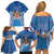 Fiji Day Family Matching Off Shoulder Short Dress and Hawaiian Shirt Fijian Masi Tribal Hibiscus Tattoo and Tapa Pattern