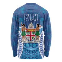 Fiji Day Long Sleeve Shirt Fijian Masi Tribal Hibiscus Tattoo and Tapa Pattern