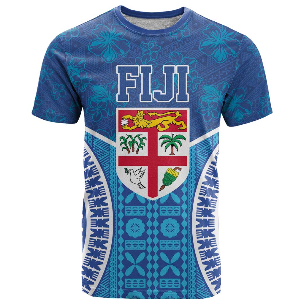 Fiji Day T Shirt Fijian Masi Tribal Hibiscus Tattoo and Tapa Pattern