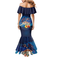 Polynesian Scuba Diving Family Matching Mermaid Dress and Hawaiian Shirt Honu with Hibiscus and Plumeria Flower and Tapa Tribal Pattern LT03 - Polynesian Pride