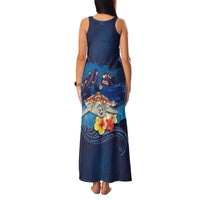 Polynesian Scuba Diving Family Matching Tank Maxi Dress and Hawaiian Shirt Honu with Hibiscus and Plumeria Flower and Tapa Tribal Pattern LT03 - Polynesian Pride