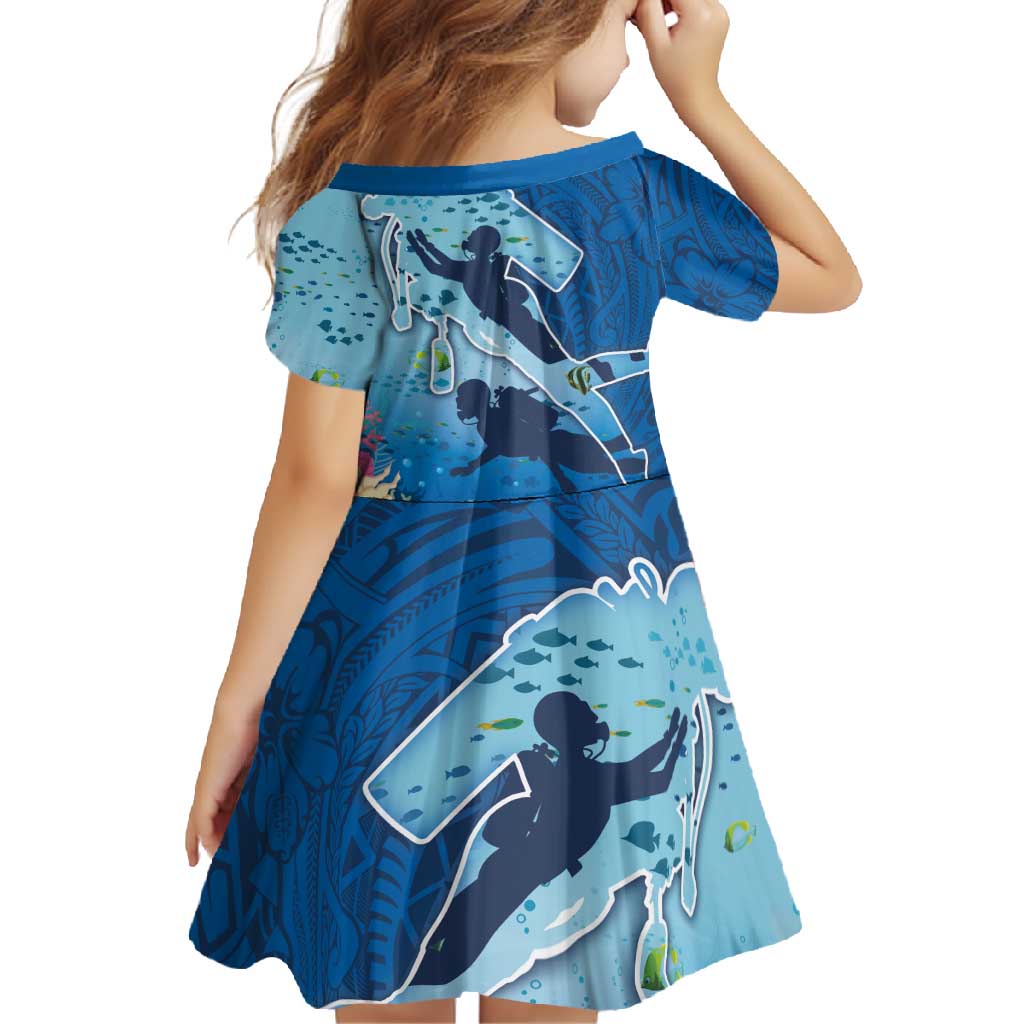 Polynesian Scuba Diving Family Matching Mermaid Dress and Hawaiian Shirt Beauty Corals with Underwater and Polynesian Pattern LT03 - Polynesian Pride