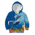 Polynesian Scuba Diving Kid Hoodie Beauty Corals with Underwater and Polynesian Pattern