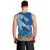 Polynesian Scuba Diving Men Tank Top Beauty Corals with Underwater and Polynesian Pattern