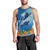 Polynesian Scuba Diving Men Tank Top Beauty Corals with Underwater and Polynesian Pattern