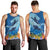 Polynesian Scuba Diving Men Tank Top Beauty Corals with Underwater and Polynesian Pattern