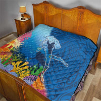 Polynesian Scuba Diving Quilt Beauty Corals with Underwater and Polynesian Pattern LT03 - Polynesian Pride