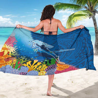 Polynesian Scuba Diving Sarong Beauty Corals with Underwater and Polynesian Pattern