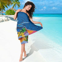 Polynesian Scuba Diving Sarong Beauty Corals with Underwater and Polynesian Pattern