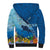 Polynesian Scuba Diving Sherpa Hoodie Beauty Corals with Underwater and Polynesian Pattern