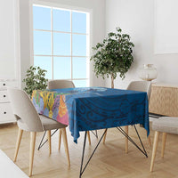 Polynesian Scuba Diving Tablecloth Beauty Corals with Underwater and Polynesian Pattern LT03 - Polynesian Pride