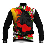 Hawaii Maui Island Baseball Jacket Maui Map With Tropical Forest Sunset Vibe LT03 - Polynesian Pride