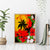 Hawaii Maui Island Canvas Wall Art Maui Map With Tropical Forest Sunset Vibe LT03 - Polynesian Pride