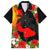 Custom Hawaii Maui Island Family Matching Off Shoulder Short Dress and Hawaiian Shirt Maui Map With Tropical Forest Sunset Vibe LT03 Dad's Shirt - Short Sleeve Black - Polynesian Pride