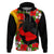 Custom Hawaii Maui Island Hoodie Maui Map With Tropical Forest Sunset Vibe LT03 Pullover Hoodie Black - Polynesian Pride