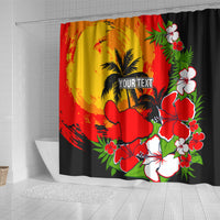 Custom Hawaii Maui Island Shower Curtain Maui Map With Tropical Forest Sunset Vibe LT03 - Polynesian Pride