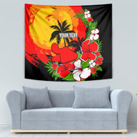 Custom Hawaii Maui Island Tapestry Maui Map With Tropical Forest Sunset Vibe LT03 - Polynesian Pride