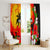 Custom Hawaii Maui Island Window Curtain Maui Map With Tropical Forest Sunset Vibe LT03 - Polynesian Pride