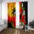 Custom Hawaii Maui Island Window Curtain Maui Map With Tropical Forest Sunset Vibe LT03 Grommets Black - Polynesian Pride