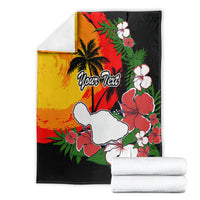 Custom Hawaii Maui Island Blanket Maui Map With Tropical Forest Vintage Style LT03 - Polynesian Pride