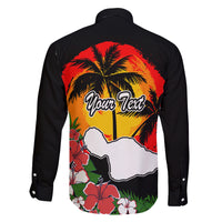 Custom Hawaii Maui Island Family Matching Long Sleeve Bodycon Dress and Hawaiian Shirt Maui Map With Tropical Forest Vintage Style LT03 - Polynesian Pride