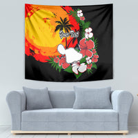 Custom Hawaii Maui Island Tapestry Maui Map With Tropical Forest Vintage Style LT03 - Polynesian Pride
