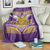 Rugby Niue Blanket Hiapo Tribal Heritage Tattoos Purple Color - Polynesian Pride
