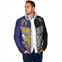 Custom Rugby Niue and Aotearoa Padded Jacket Hiapo with Maori Moko Tribal Heritage Tattoos LT03 - Polynesian Pride