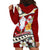 Tahiti Christmas Hoodie Dress Tiare Flowers and Pomarea Nigra with Polynesian Pattern LT03 - Polynesian Pride