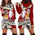 Tahiti Christmas Hoodie Dress Tiare Flowers and Pomarea Nigra with Polynesian Pattern LT03 - Polynesian Pride